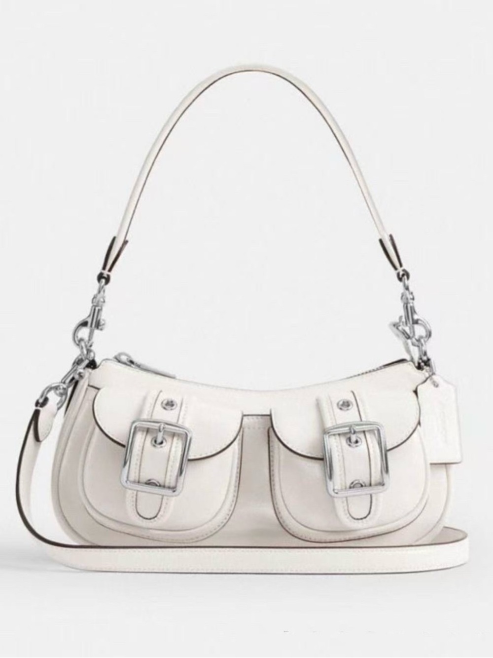 New Coach Ashton Bag Silver/Chalk crossbody cw079🌸